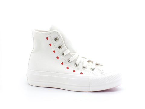 CONVERSE C.T. All Star Hi Sneaker Cuori Heart White Red A01599C