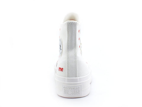 CONVERSE C.T. All Star Hi Sneaker Cuori Heart White Red A01599C