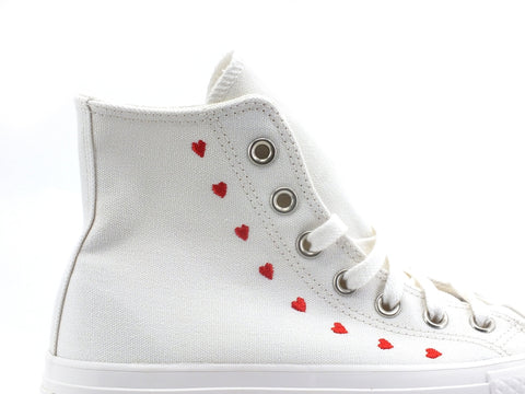 CONVERSE C.T. All Star Hi Sneaker Cuori Heart White Red A01599C