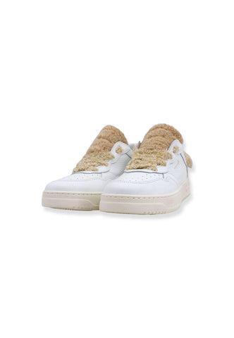 4LINE Fourline Sneaker Donna Con Pelo Low Max Bianco Teddy Beige X26 - Sandrini Calzature e Abbigliamento