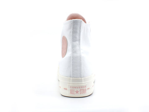 CONVERSE C.T. All Star Lift Hi Sneaker Platform White Egret Pink 572709C