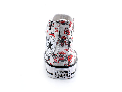 CONVERSE C.T. All Star Hi Pirate Sneaker White Univeristy Red Black 372874C