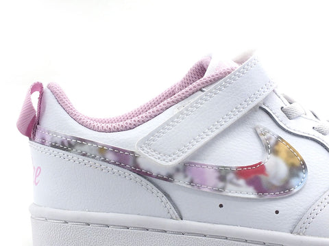 NIKE Court Borough Low 2 Se GS Sneaker White Multi CZ6613-100