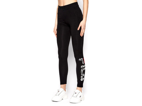 FILA Barban Leggins Donna Zebra Logo Nero FAW0141
