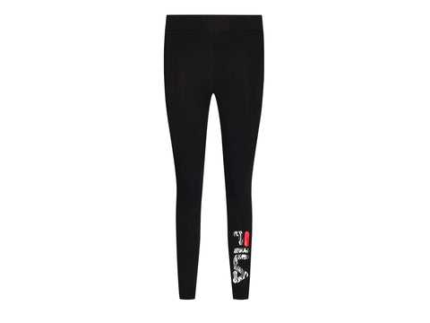 FILA Barban Leggins Donna Zebra Logo Nero FAW0141