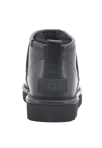 UGG W Classic Ultra Mini Leather Stivaletto Pelo Black W1117534 - Sandrini Calzature e Abbigliamento
