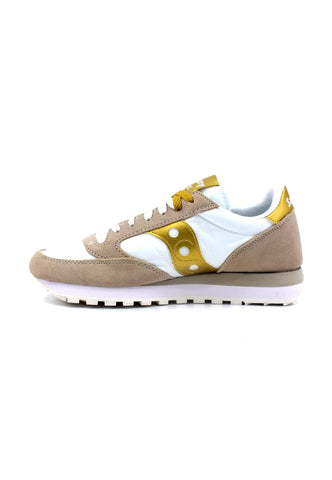 SAUCONY Jazz Original Sneaker Donna White Gold S1044-611 - Sandrini Calzature e Abbigliamento