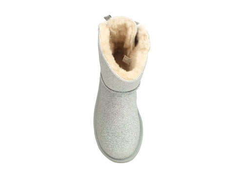 UGG W MIni Bailey Bow Sparkle Silver 1100053 W