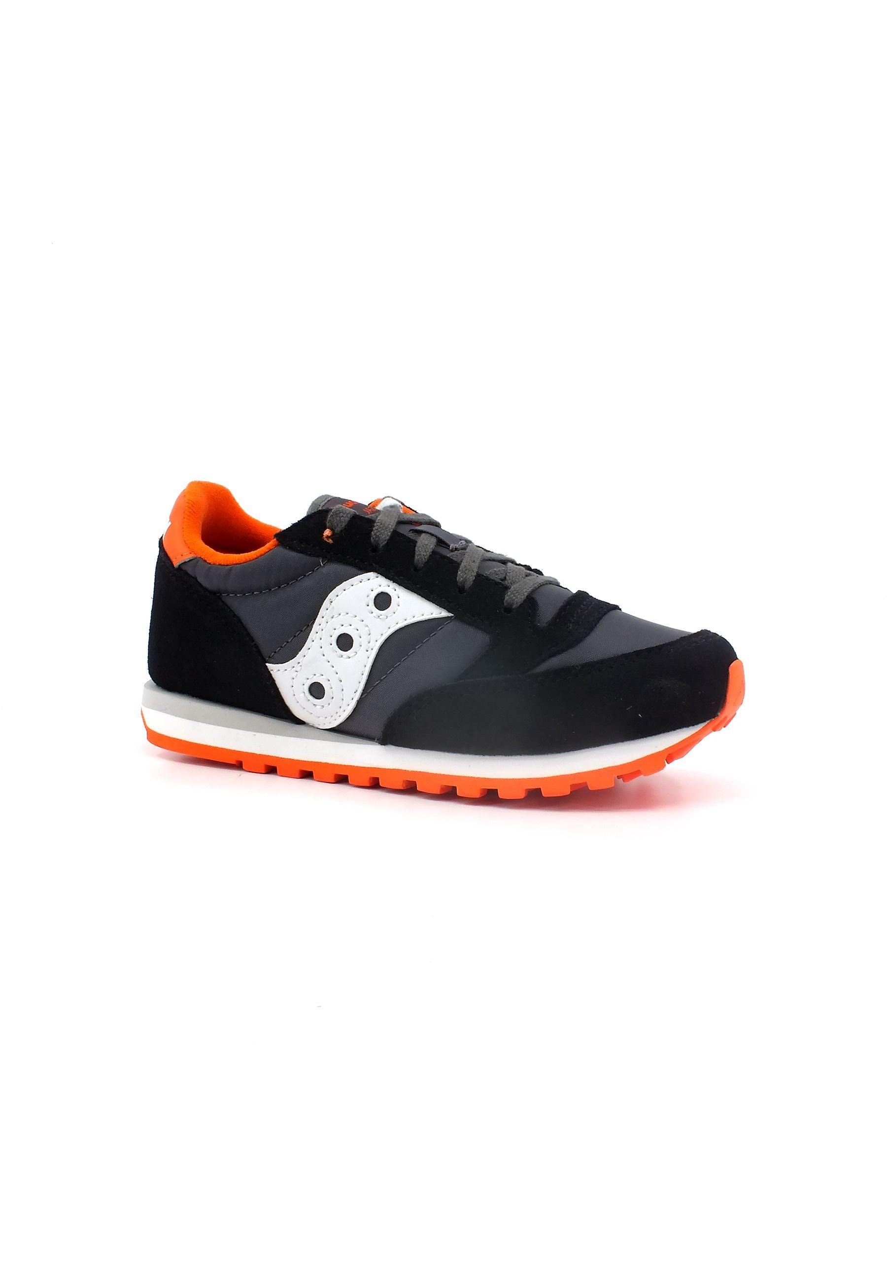 SAUCONY Jazz Original Sneaker Bambino Black Grey Orange SK265128 - Sandrini Calzature e Abbigliamento