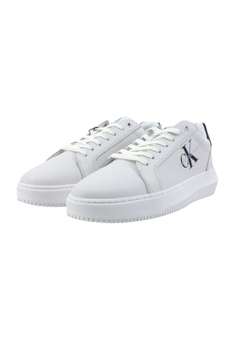 CALVIN KLEIN Chunky Cupsole Sneaker Uomo White Black YM0YM00681 - Sandrini Calzature e Abbigliamento