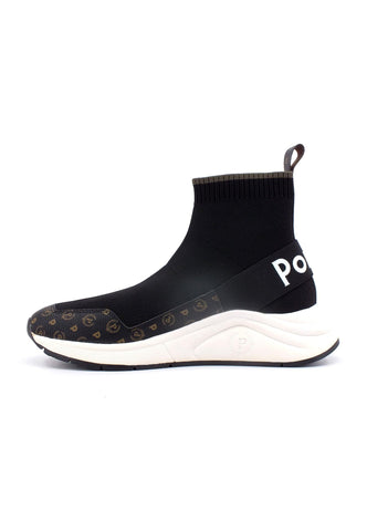 POLLINI Sneaker Elastic Sock Donna Nero TA15125G0DQ10000 - Sandrini Calzature e Abbigliamento