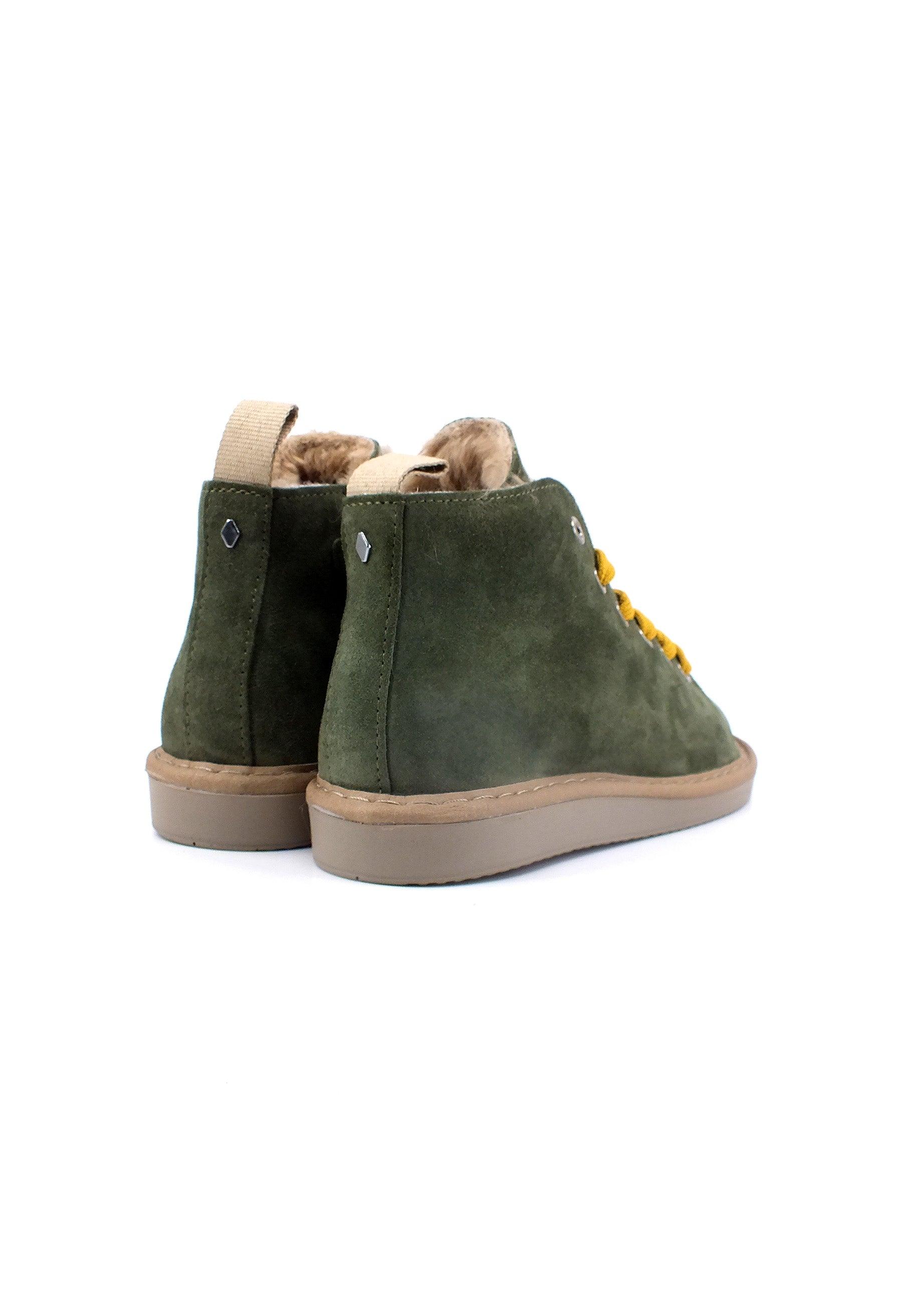 PAN CHIC Stivaletto Pelo Bimbo Military Green Yellow P01K007-00462032 - Sandrini Calzature e Abbigliamento