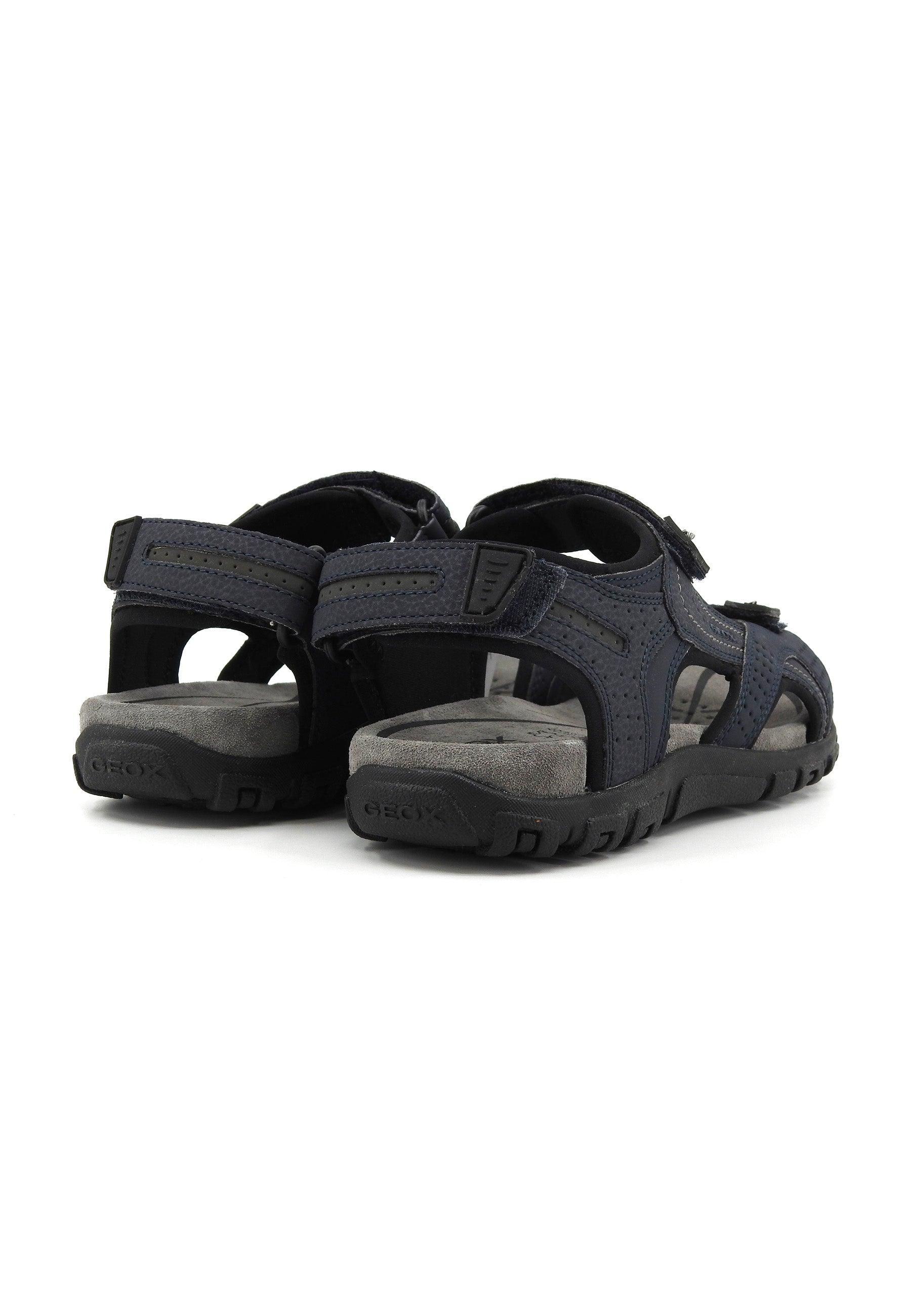 GEOX Strada Sandalo Uomo Navy Dark Grey U8224D0BC50C4422 - Sandrini Calzature e Abbigliamento