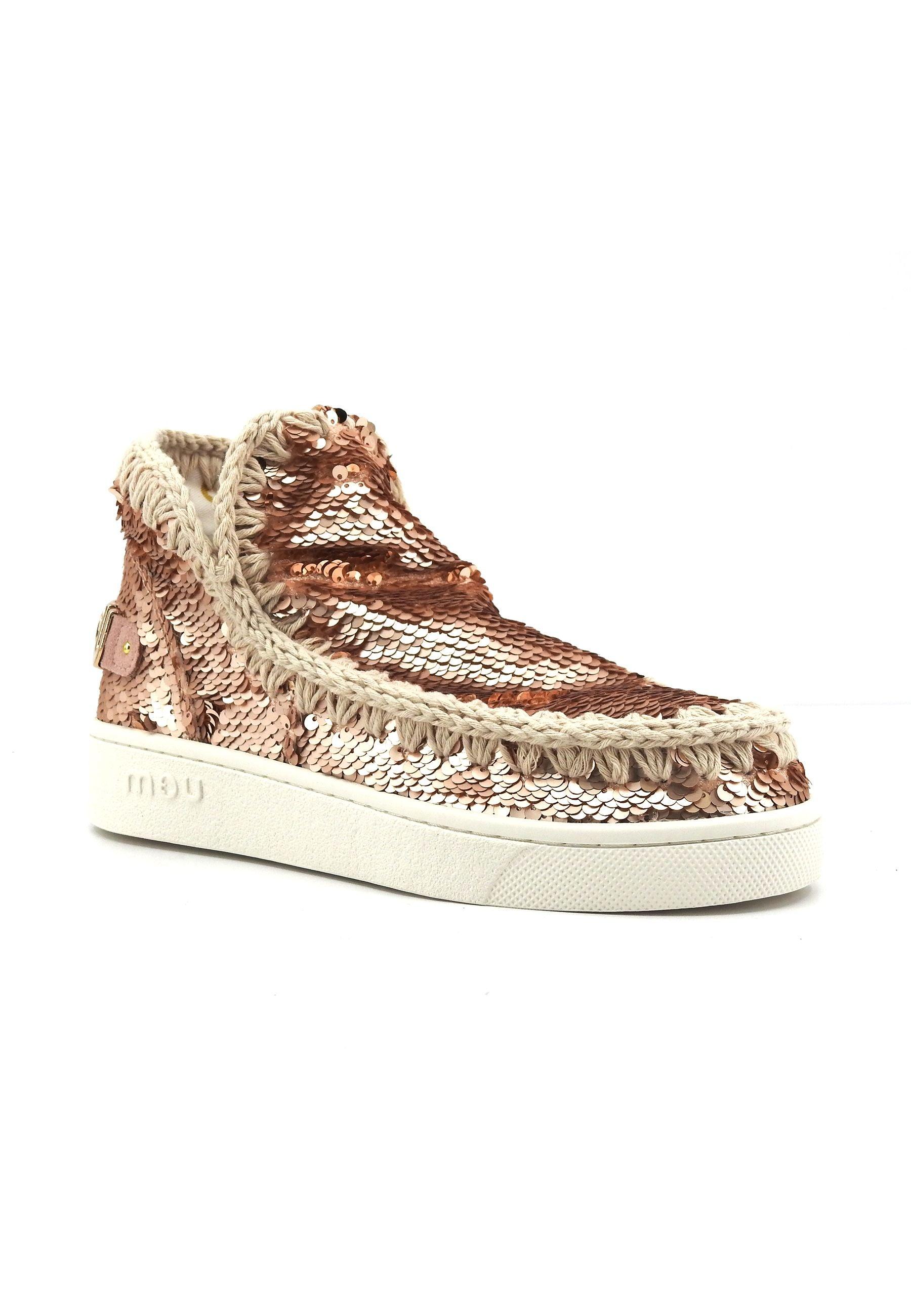 MOU Summer Eskimo Stivaletto Donna Sequins Rosegold MU.SW211001G - Sandrini Calzature e Abbigliamento