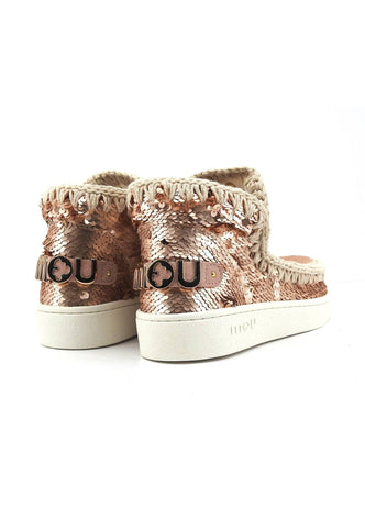 MOU Summer Eskimo Stivaletto Donna Sequins Rosegold MU.SW211001G - Sandrini Calzature e Abbigliamento