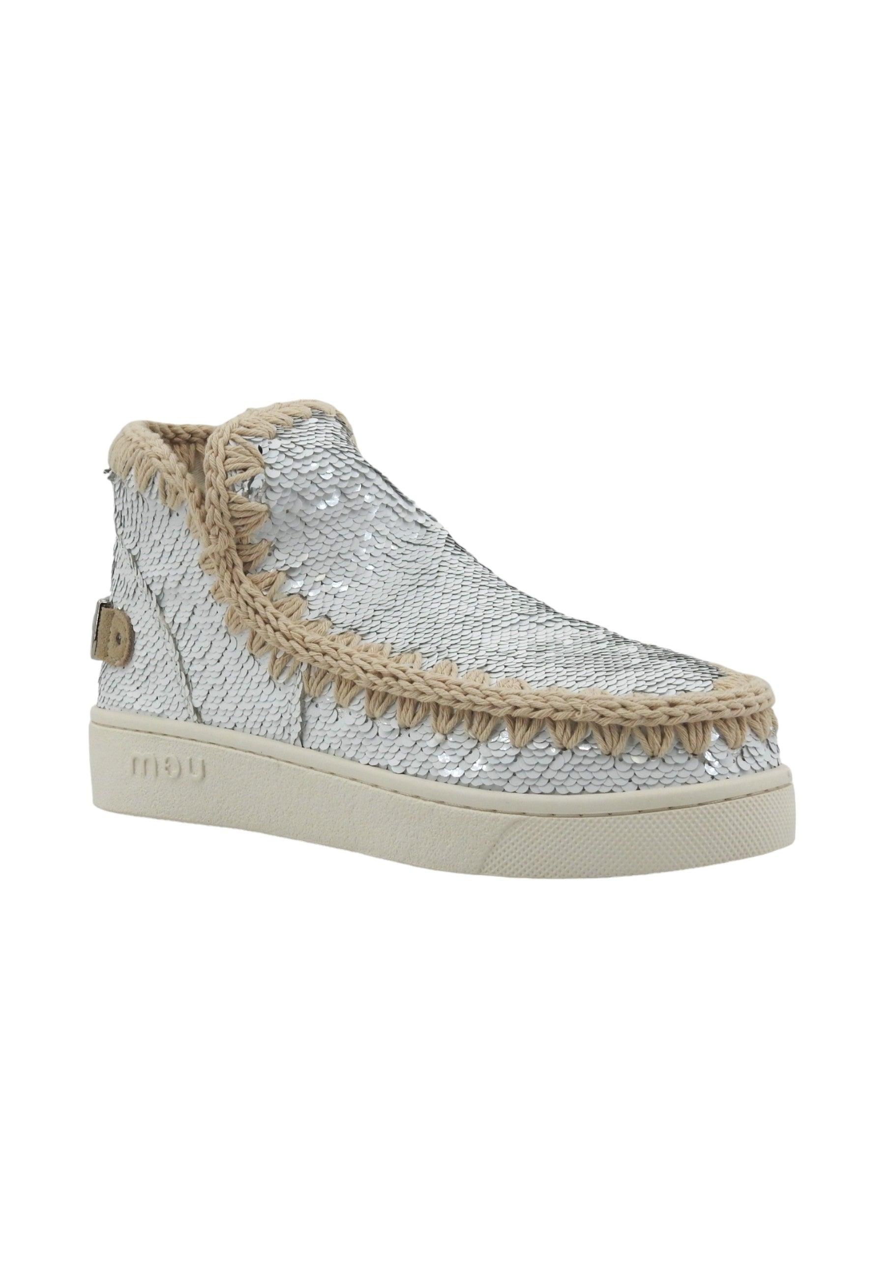 MOU Summer Eskimo Stivaletto Donna White Silver MU.SW211001G - Sandrini Calzature e Abbigliamento