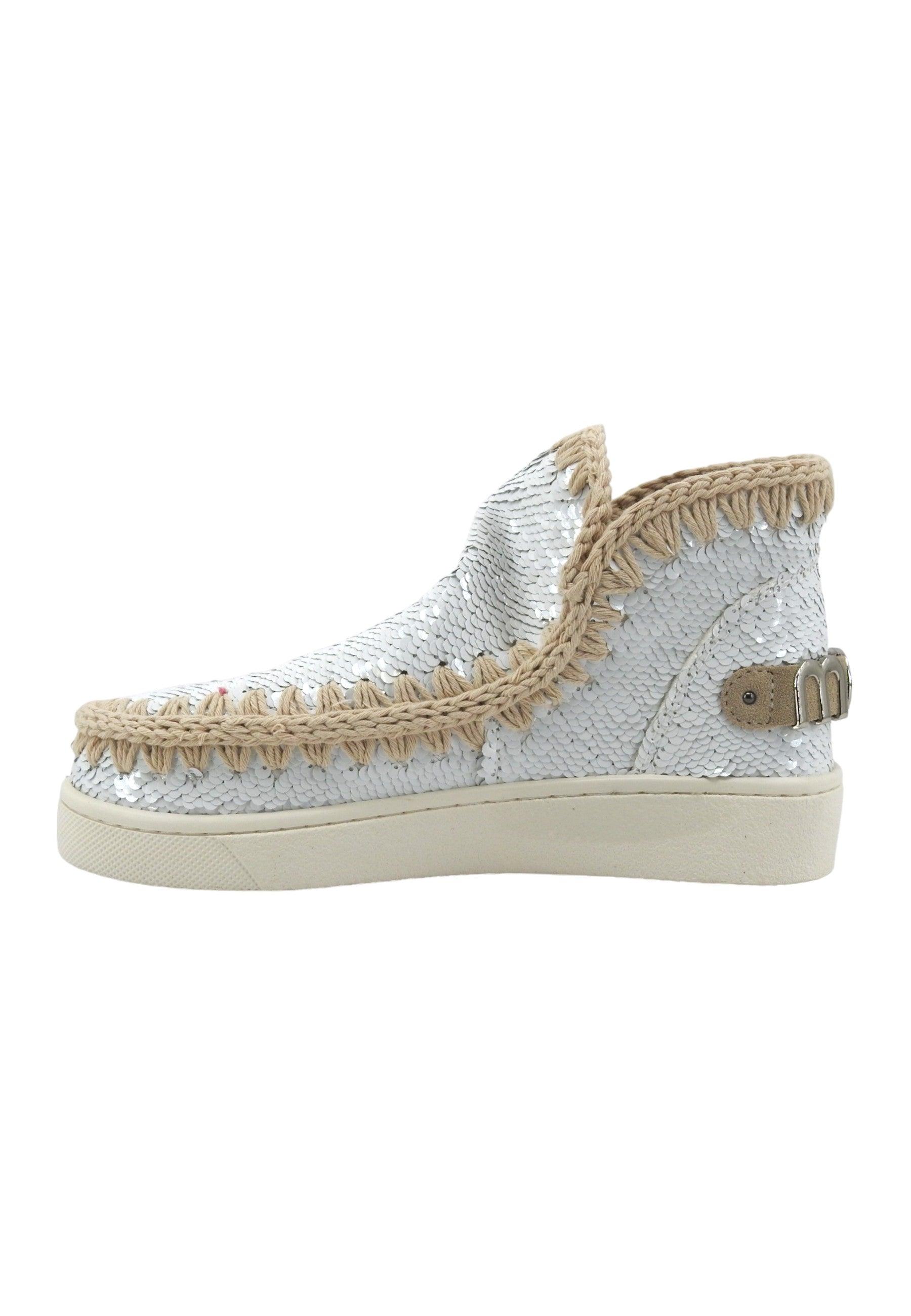 MOU Summer Eskimo Stivaletto Donna White Silver MU.SW211001G - Sandrini Calzature e Abbigliamento