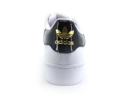 ADIDAS Superstar Bold W Sneaker Platform White Black Gold FV3336 - Sandrini Calzature e Abbigliamento