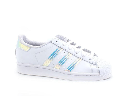 ADIDAS Superstar J Sneaker White Iridescent FV3139 - Sandrini Calzature e Abbigliamento