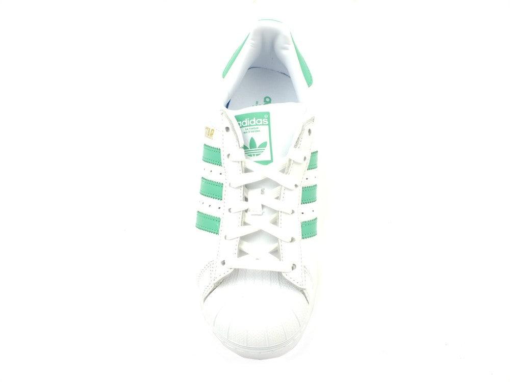 ADIDAS Superstar White Res Green B41995 - Sandrini Calzature e Abbigliamento