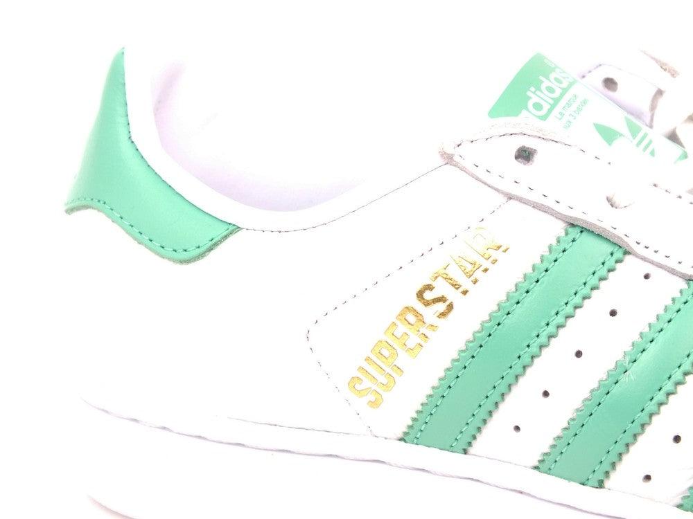 ADIDAS Superstar White Res Green B41995 - Sandrini Calzature e Abbigliamento