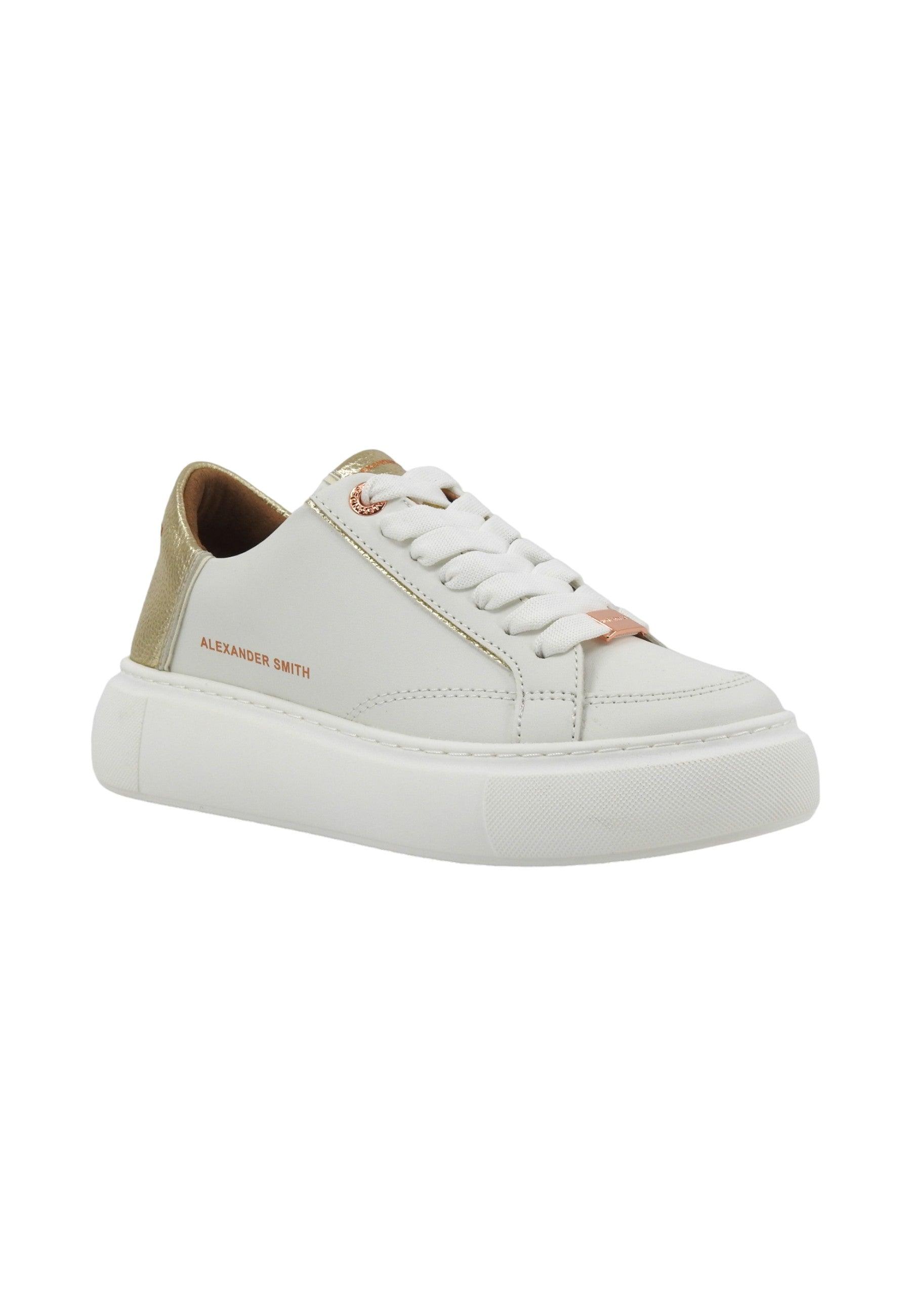 ALEXANDER SMITH Ecogreenwich Sneaker Donna White Gold EGW7398 - Sandrini Calzature e Abbigliamento