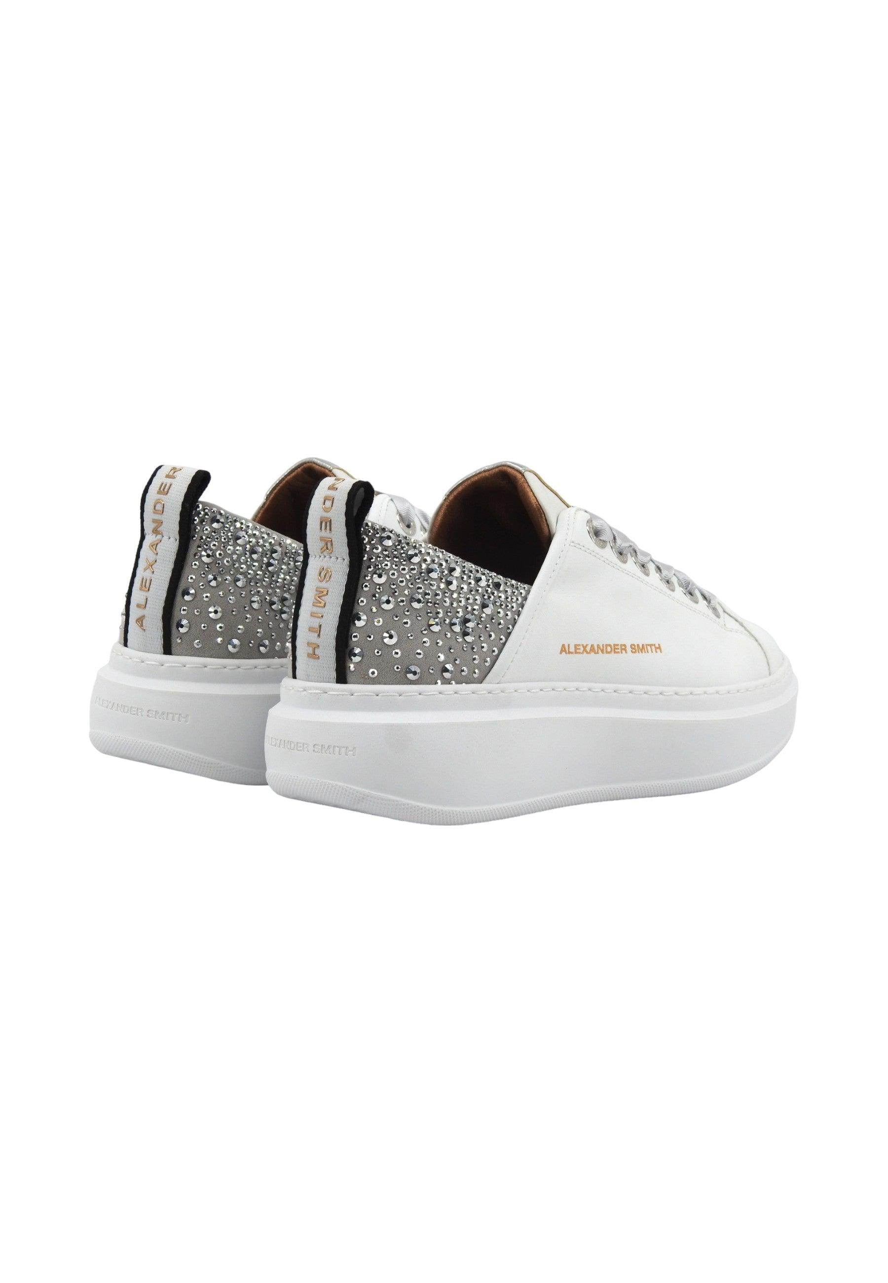 ALEXANDER SMITH Wembley Sneaker Donna White Silver WYW0506 - Sandrini Calzature e Abbigliamento