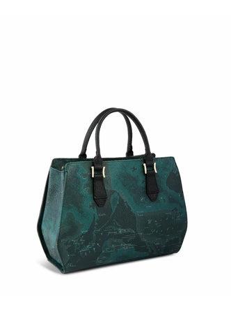 ALVIERO MARTINI 1° CLASSE Borsa Geo Abete Shopping Verde Bottiglia GT72-9761 - Sandrini Calzature e Abbigliamento