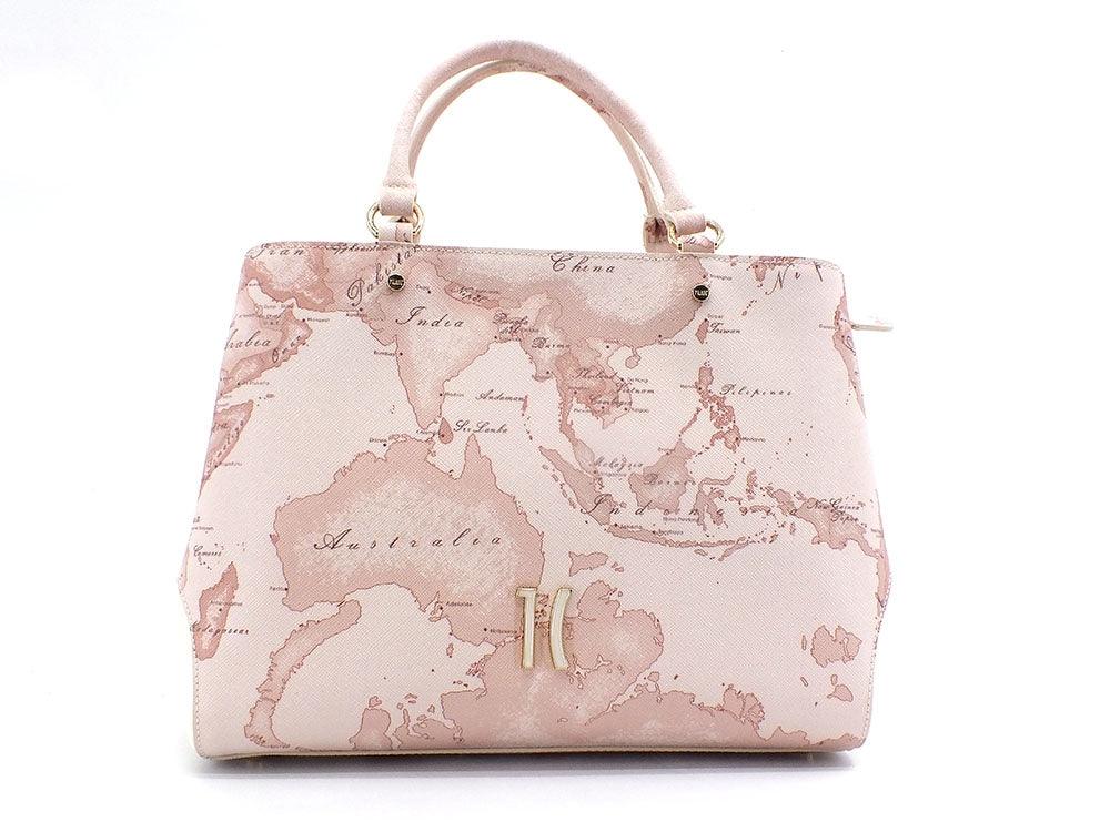 ALVIERO MARTINI 1° CLASSE Borsa Hand Bag Geo Beige Pink GS57-9733 - Sandrini Calzature e Abbigliamento