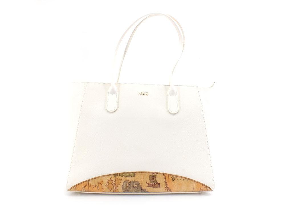 ALVIERO MARTINI 1° CLASSE Borsa Large Shopping Bag Bianco Marble Col GS24-9407 - Sandrini Calzature e Abbigliamento