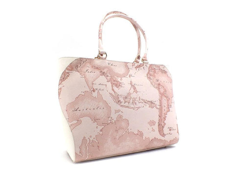 ALVIERO MARTINI 1° CLASSE Borsa Shopping Bag Geo Pink Beige GS58-9733 - Sandrini Calzature e Abbigliamento