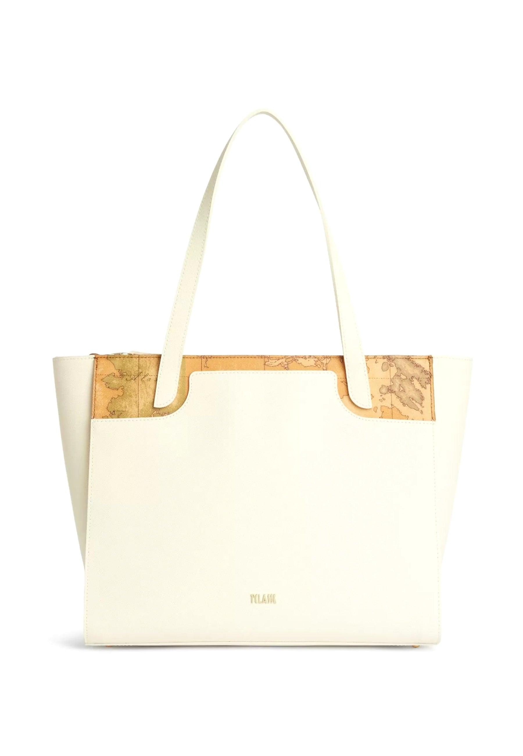 ALVIERO MARTINI 1° CLASSE Borsa Shopping Large White Cotton GU89-9407 - Sandrini Calzature e Abbigliamento