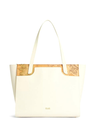 ALVIERO MARTINI 1° CLASSE Borsa Shopping Large White Cotton GU89-9407 - Sandrini Calzature e Abbigliamento