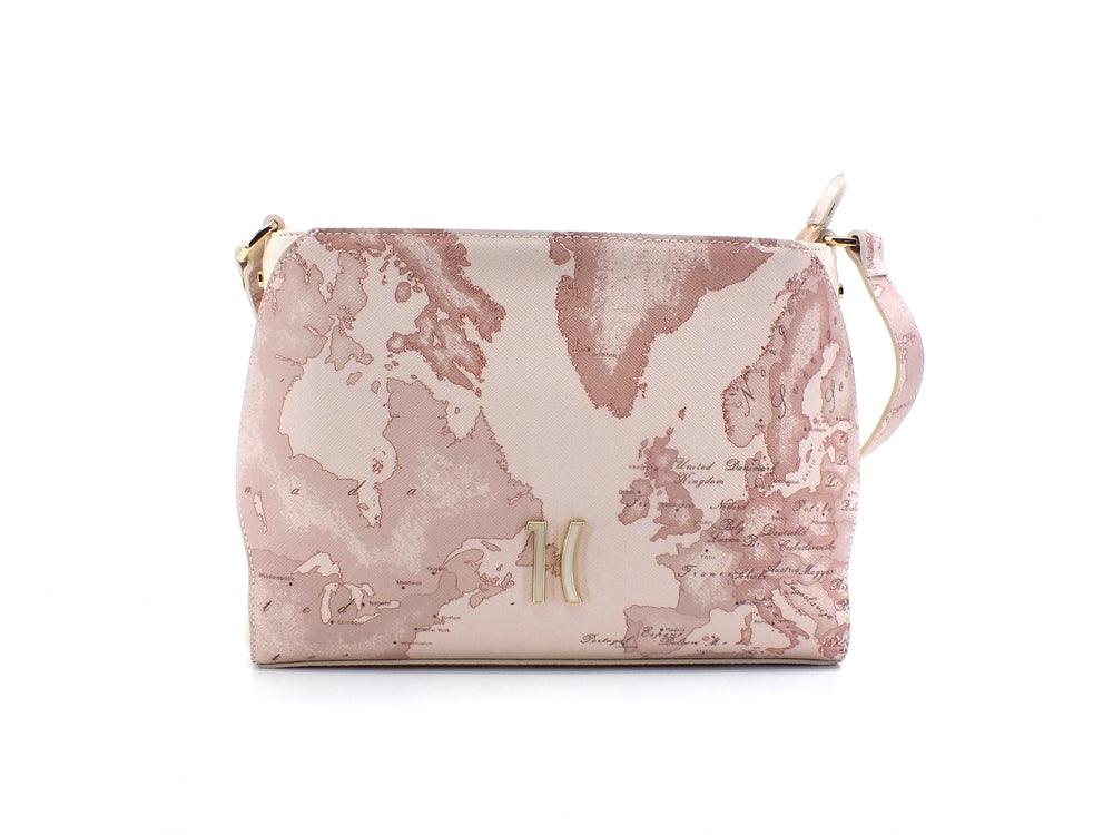 ALVIERO MARTINI 1° CLASSE Borsa Tracolla Geo Beige Rosa GS60-9733 - Sandrini Calzature e Abbigliamento