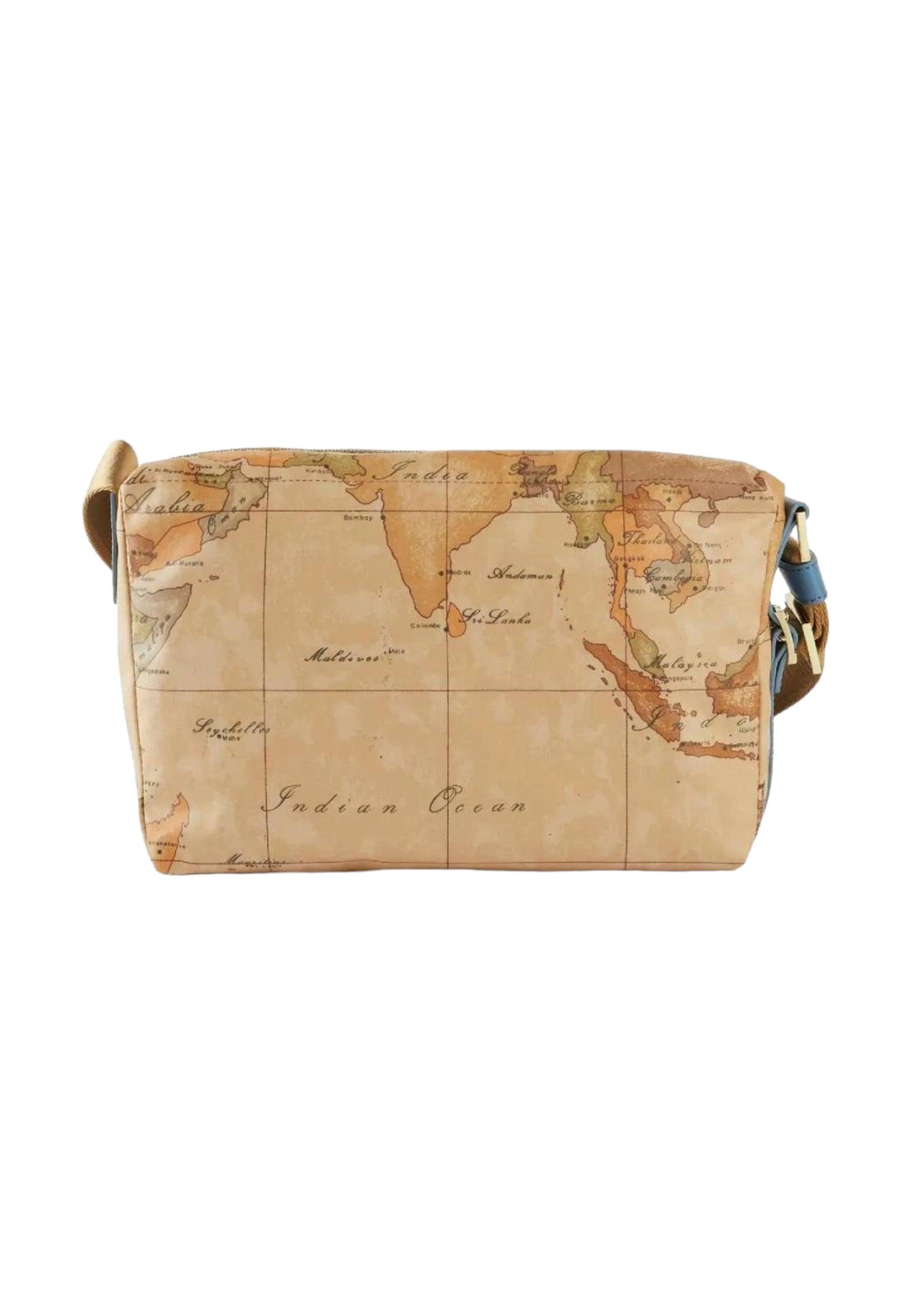 ALVIERO MARTINI 1° CLASSE Borsa Tracolla Shoulder Donna Blue Denim Beige Geo GZ74-S578 - Sandrini Calzature e Abbigliamento