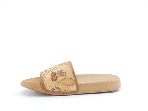 ALVIERO MARTINI 1° CLASSE Ciabatta Gomma Fascia Geo Beige N1196-0208 - Sandrini Calzature e Abbigliamento