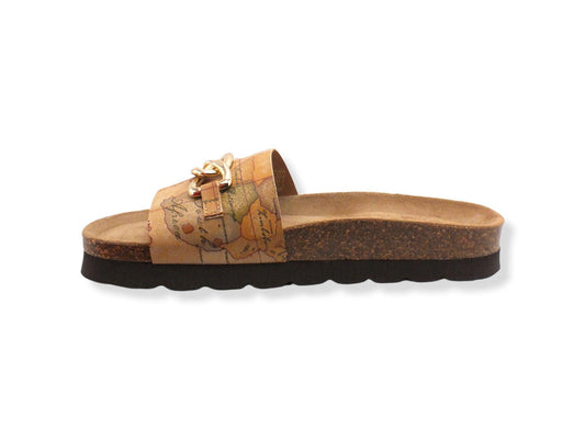 ALVIERO MARTINI 1° CLASSE Ciabatta Slipper Fascia Geo Gold Beige Natural Z0213-9750 - Sandrini Calzature e Abbigliamento