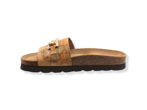 ALVIERO MARTINI 1° CLASSE Ciabatta Slipper Fascia Geo Gold Beige Natural Z0213-9750 - Sandrini Calzature e Abbigliamento
