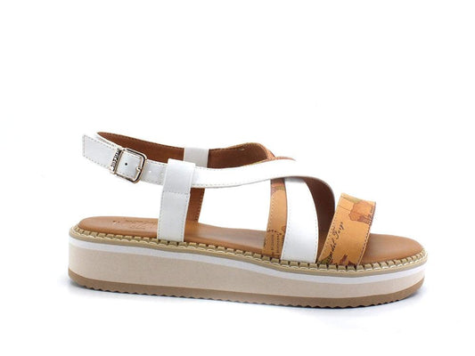 ALVIERO MARTINI 1° CLASSE Sandalo Listini Beige Geo White N1175-0326 - Sandrini Calzature e Abbigliamento