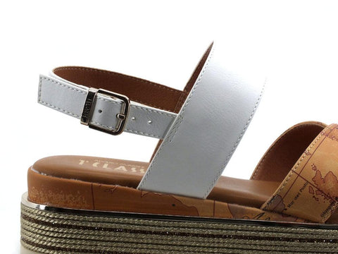 ALVIERO MARTINI 1° CLASSE Sandalo Listini Platform Beige Geo White N1190-0326 - Sandrini Calzature e Abbigliamento