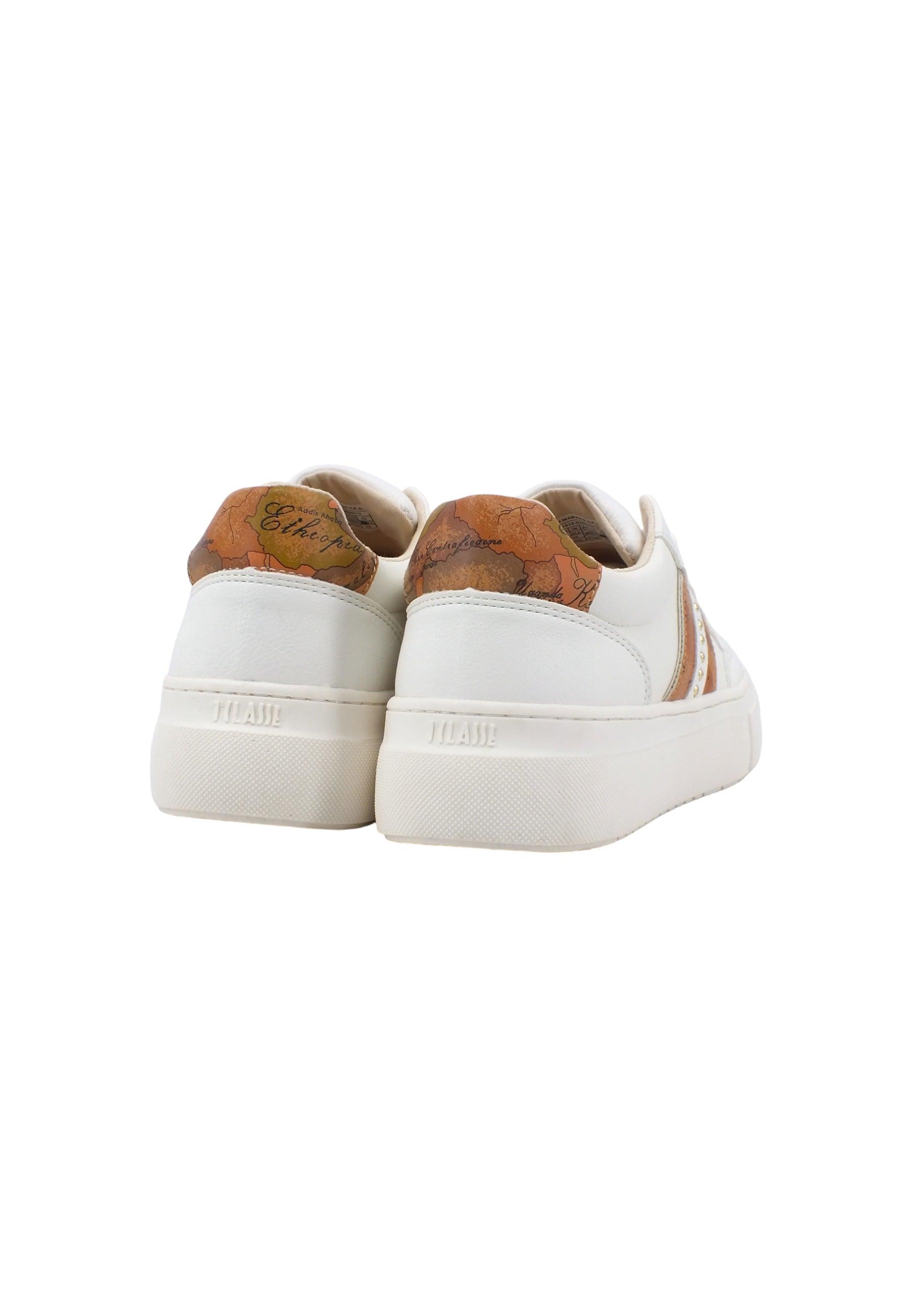 ALVIERO MARTINI 1° CLASSE Sneaker Borchie Donna White Beige Geo N1512-0289 - Sandrini Calzature e Abbigliamento