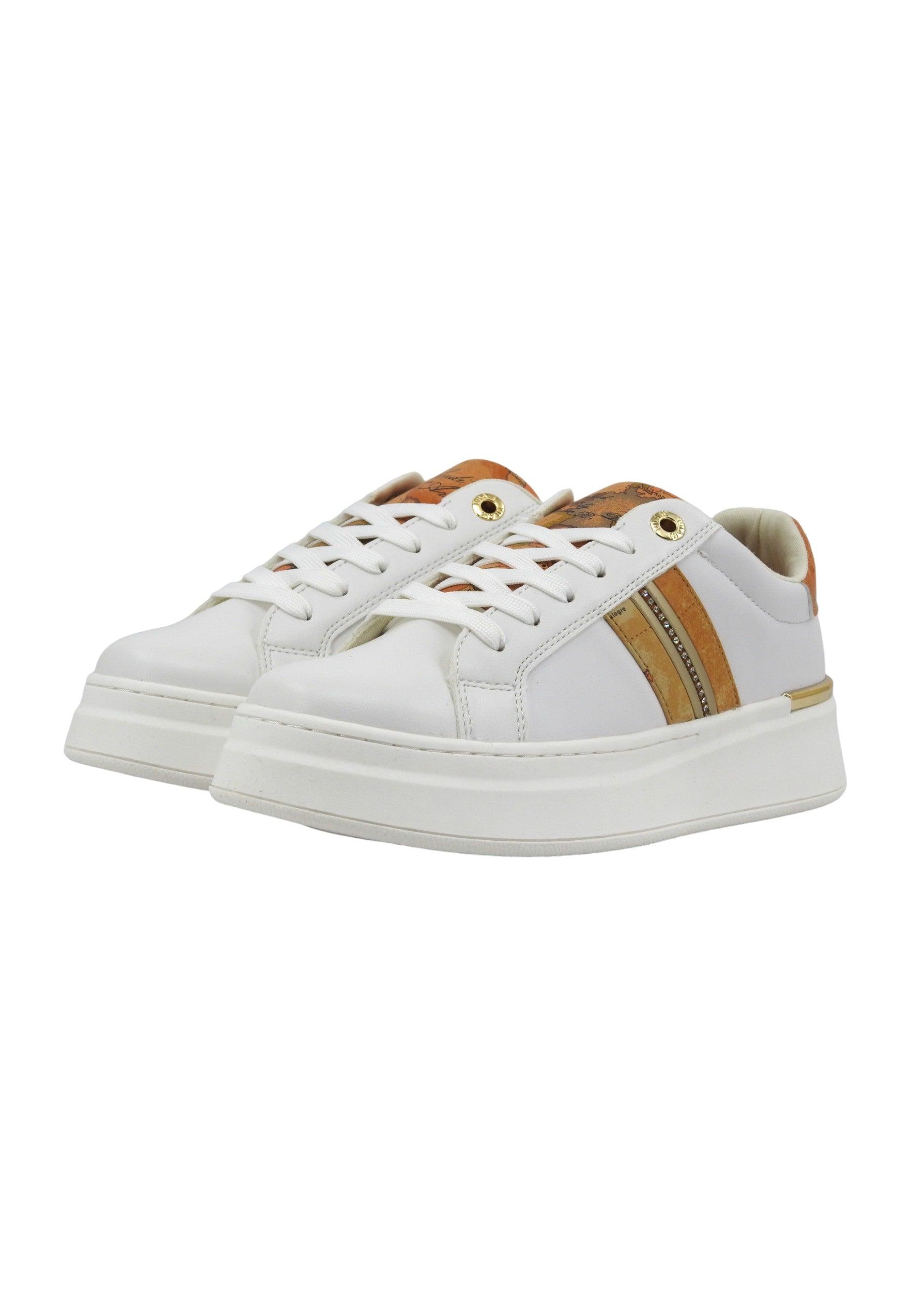 ALVIERO MARTINI 1° CLASSE Sneaker Donna Bianco Geo Beige N1820-0289 - Sandrini Calzature e Abbigliamento