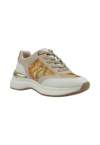 ALVIERO MARTINI 1° CLASSE Sneaker Donna Bianco Geo Beige Nude N1828-0558 - Sandrini Calzature e Abbigliamento