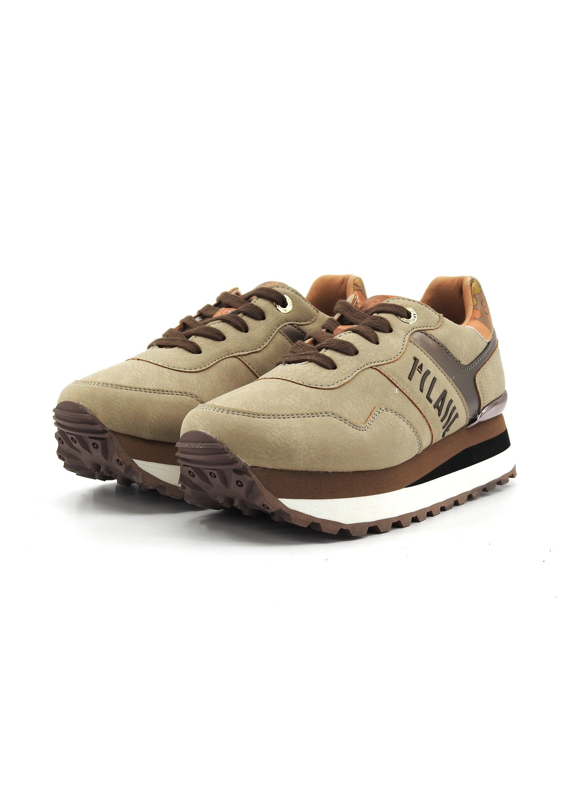 ALVIERO MARTINI 1° CLASSE Sneaker Donna Tortora Geo Beige N1689-1489 - Sandrini Calzature e Abbigliamento