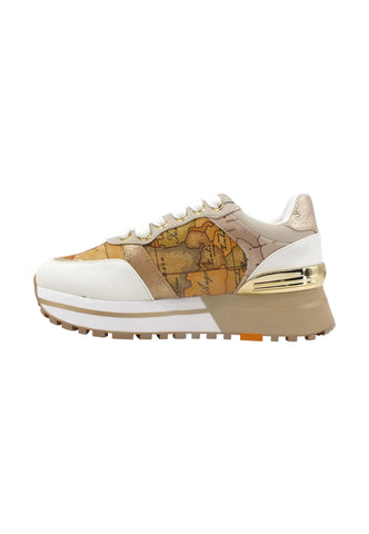 ALVIERO MARTINI 1° CLASSE Sneaker Glitter Metal Platform Donna Natural Z0584-431B - Sandrini Calzature e Abbigliamento