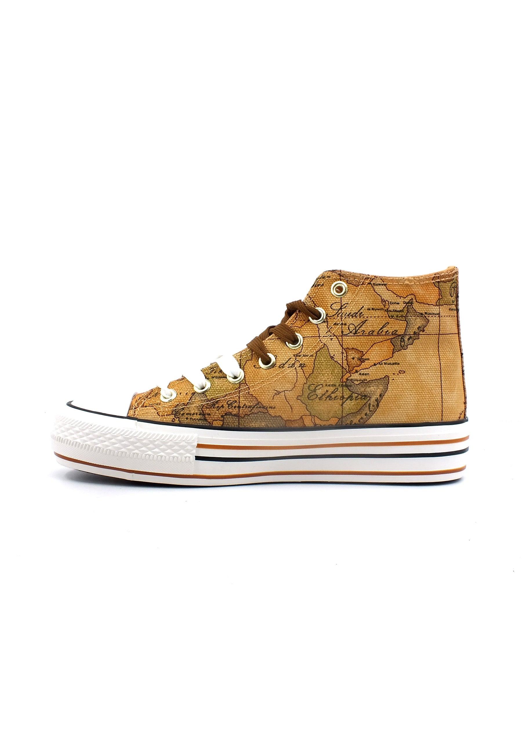 ALVIERO MARTINI 1° CLASSE Sneaker Hi Donna Geo Natural Z0574-9391 - Sandrini Calzature e Abbigliamento