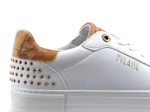 ALVIERO MARTINI 1° CLASSE Sneaker Platform Borchie White Beige N1153-0289 - Sandrini Calzature e Abbigliamento