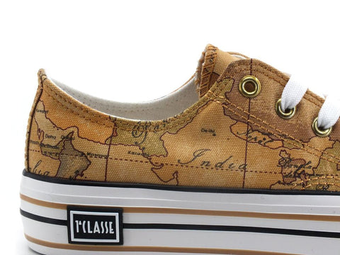 ALVIERO MARTINI 1° CLASSE Sneaker Platform Geo Natural Beige Z0255-9430 - Sandrini Calzature e Abbigliamento