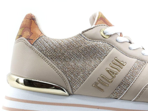 ALVIERO MARTINI 1° CLASSE Sneaker Platform Glitter Beige Geo N1170-0558 - Sandrini Calzature e Abbigliamento