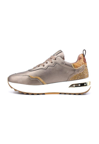 ALVIERO MARTINI 1° CLASSE Sneaker Strass Donna Bronze Z0605-300N - Sandrini Calzature e Abbigliamento